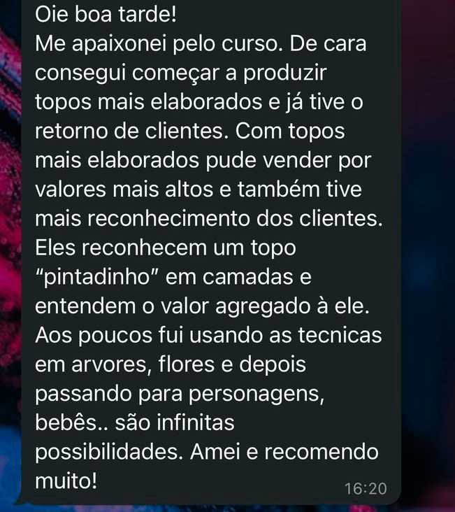 Depoimento de aluna